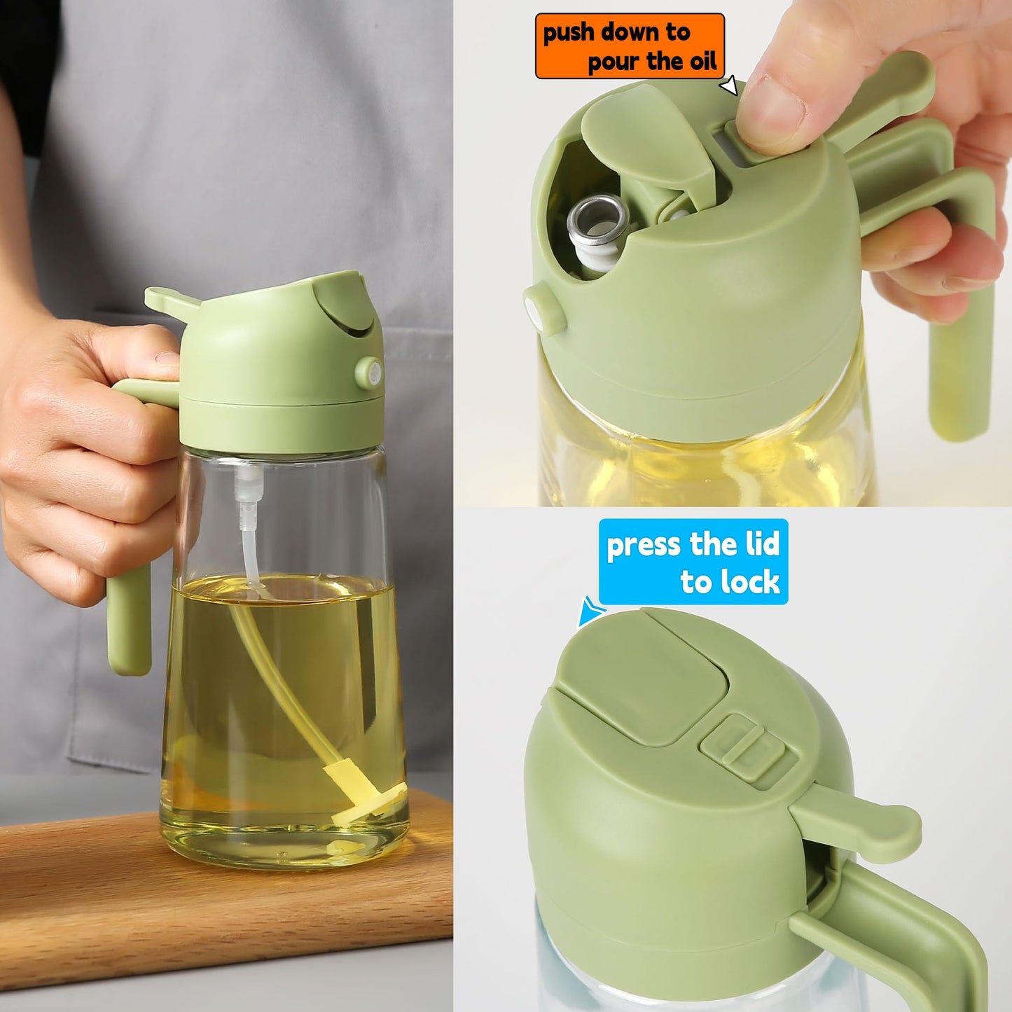 HOT SALE!2 in 1 Glass Oil Sprayer & Dispenser(Buy 2 Get 10% OFF)