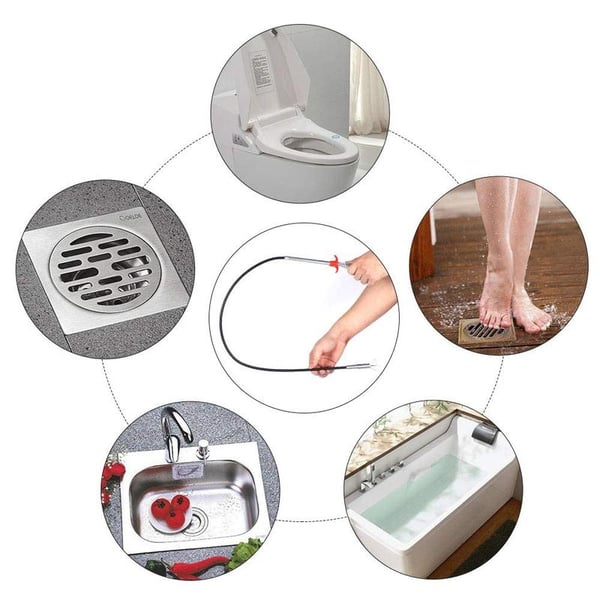 ð¥ðFlexible Grabber Claw Pick Up Reacher Tool with 4 Claws Bendable Hose Pickup Reaching Assist Tool for Litter Pick, Home Sink, Drains, Toilet