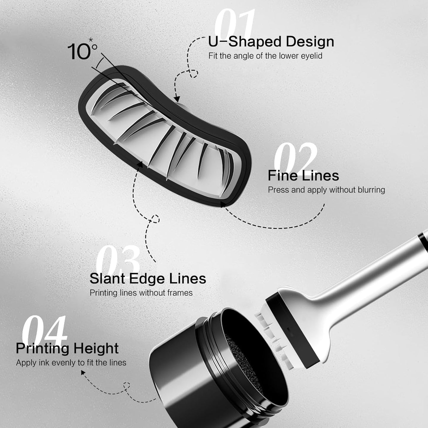 Reusable Lower Eyelash Stamps Kit