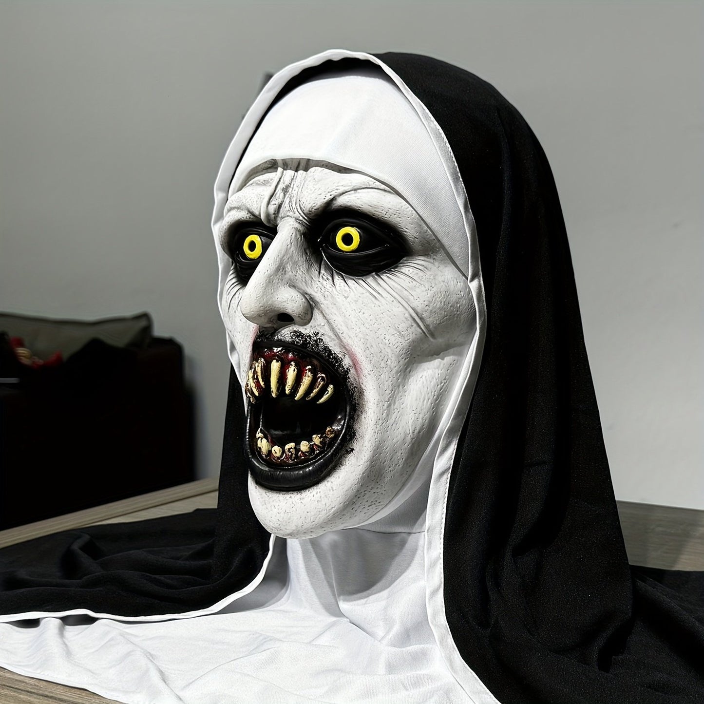 ✨Horror Latex Nun Mask😈