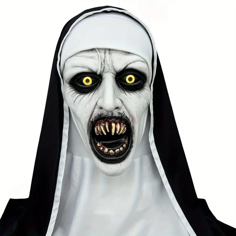 ✨Horror Latex Nun Mask😈