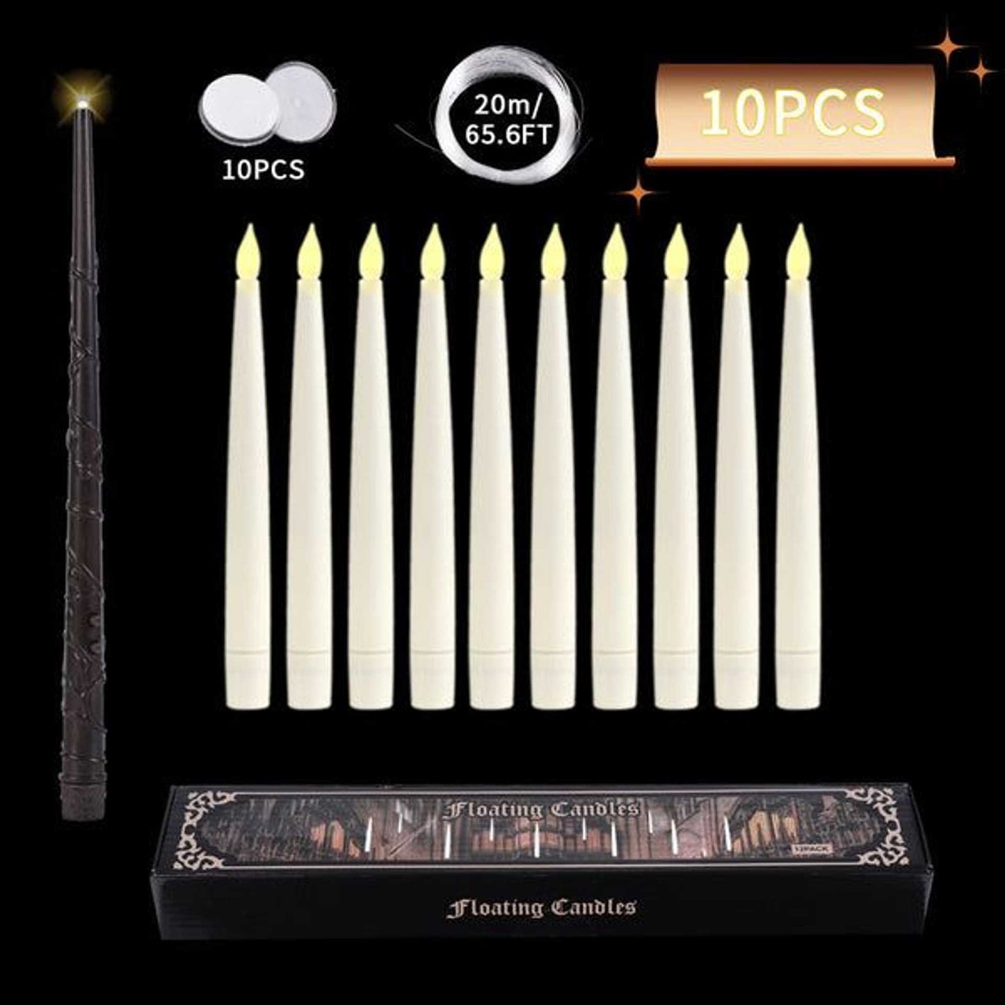 Lumos Magic Candles with Wand ππͺ