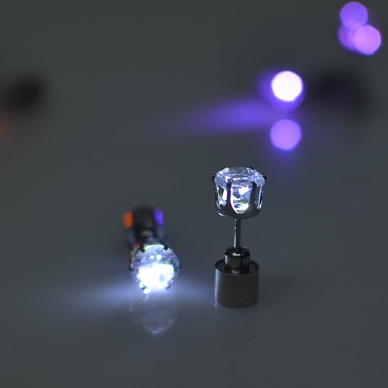 🔥✨Boucles d'oreilles LED, Puces d'oreilles lumineuses