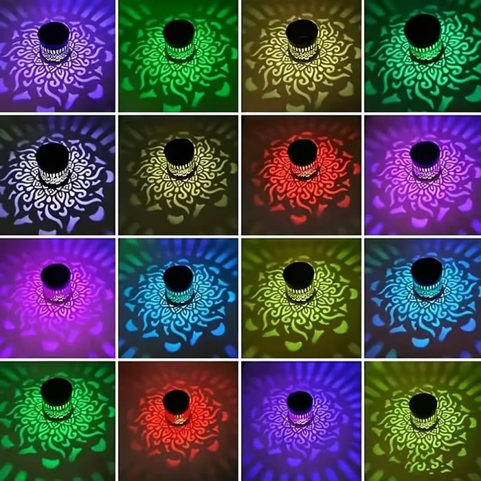Solar Mandala Wall Light | Outdoor Garden Fence Projector Lamp πͺπ