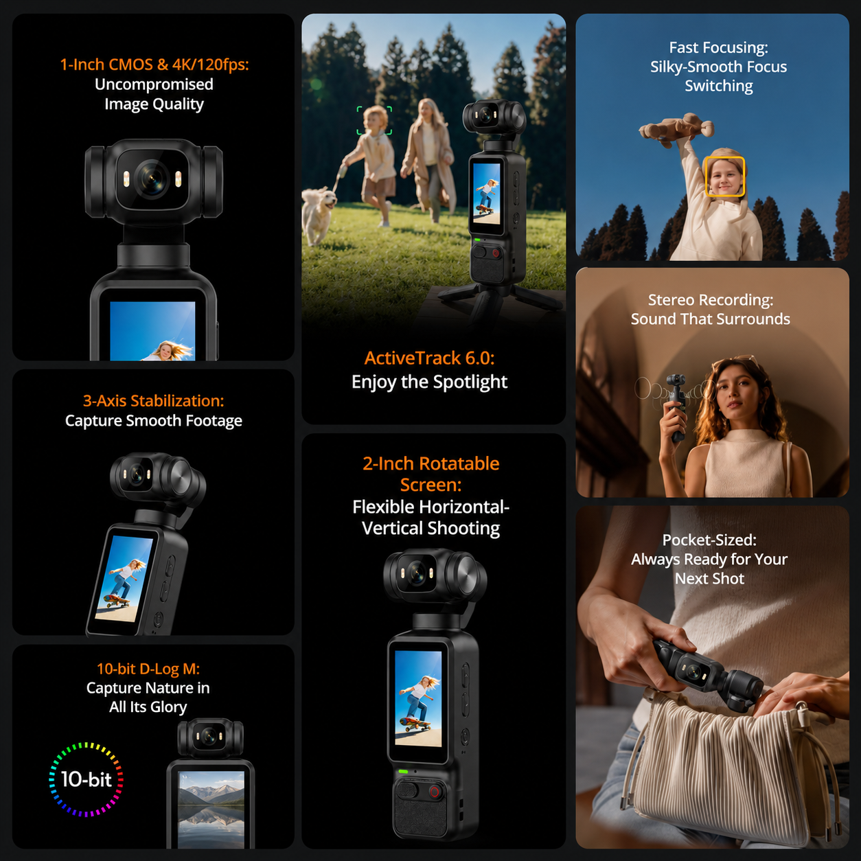 2026 4K Vlog Camera Pocket Stabilized Video Camera