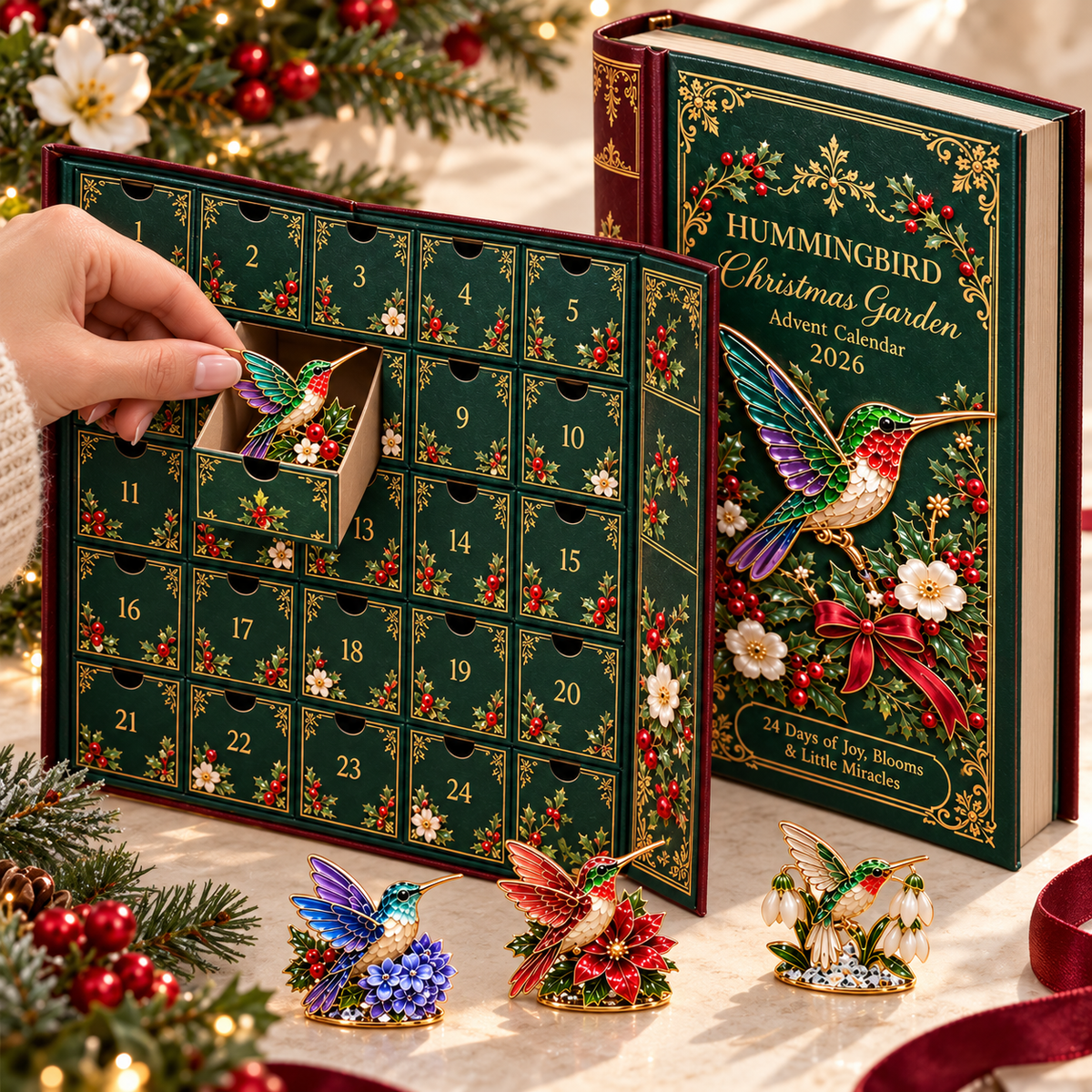 24 Days of Joy in Bloom — Hummingbird Christmas Garden Advent Calendar 2026