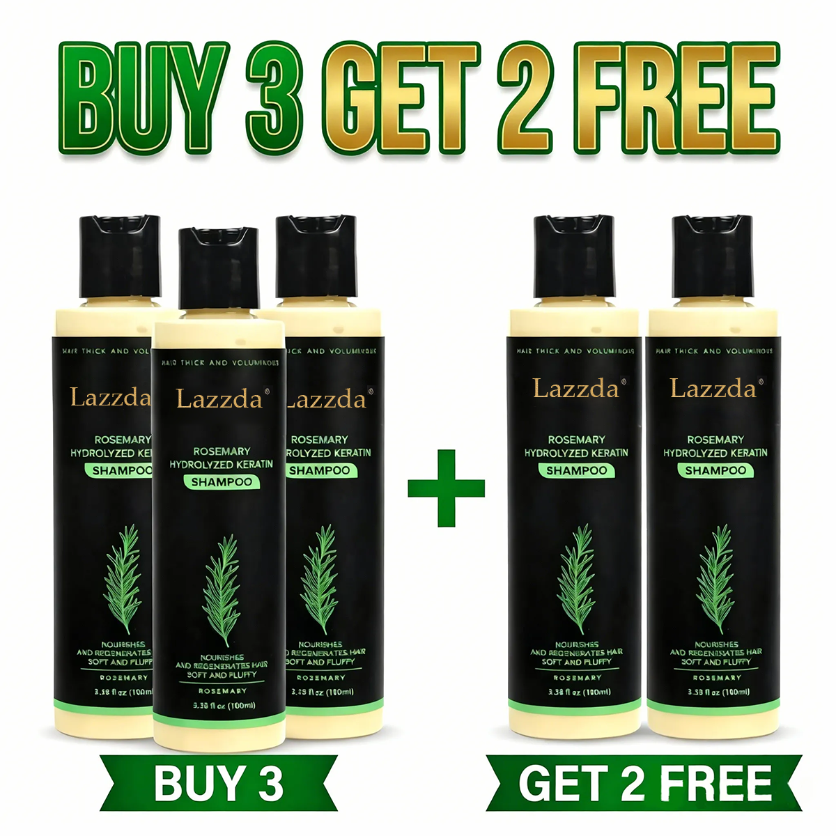 Lazzda Organic Rosemary Hair Growth Shampoo