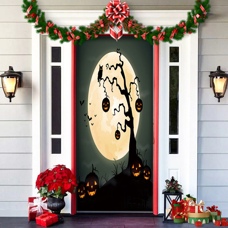 ππ2025 Christmas and Halloween front door decoration