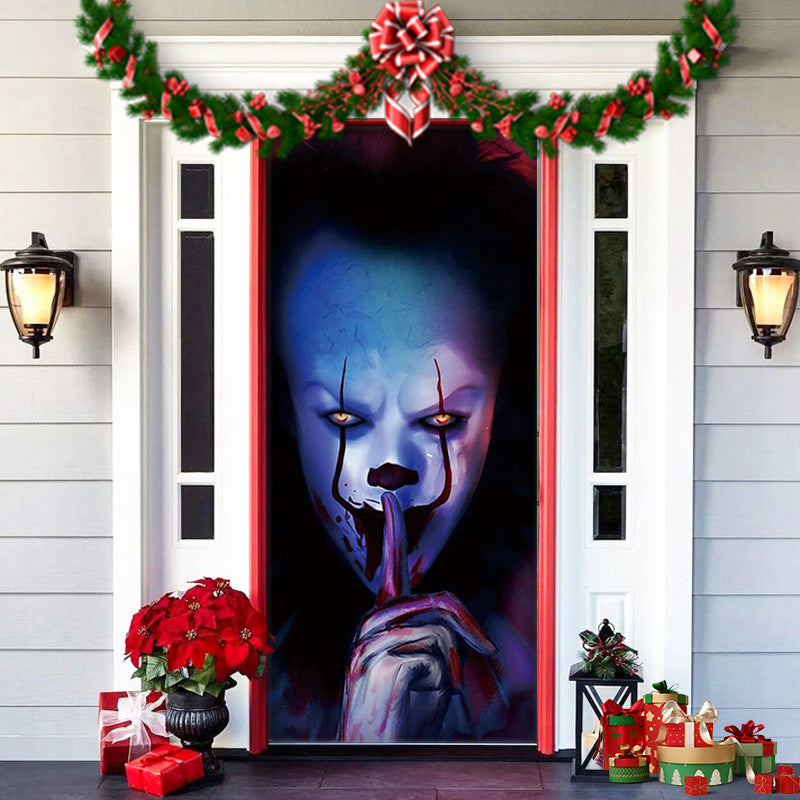 ππ2025 Christmas and Halloween front door decoration
