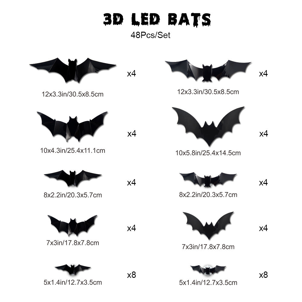 🦇Halloween 3D Lighted Bats