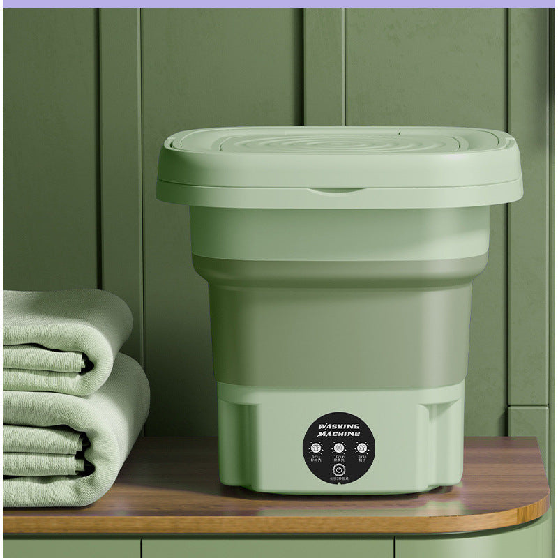 🧺 8L Portable Foldable Washing Machine with Spin Dryer – Compact Washer for Underwear & Socks
