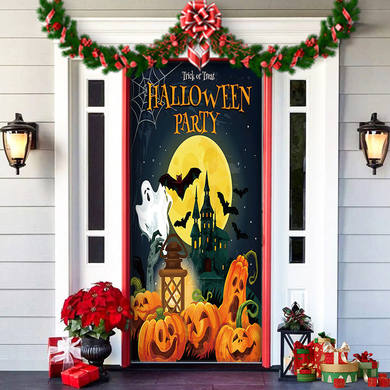 ππ2025 Christmas and Halloween front door decoration