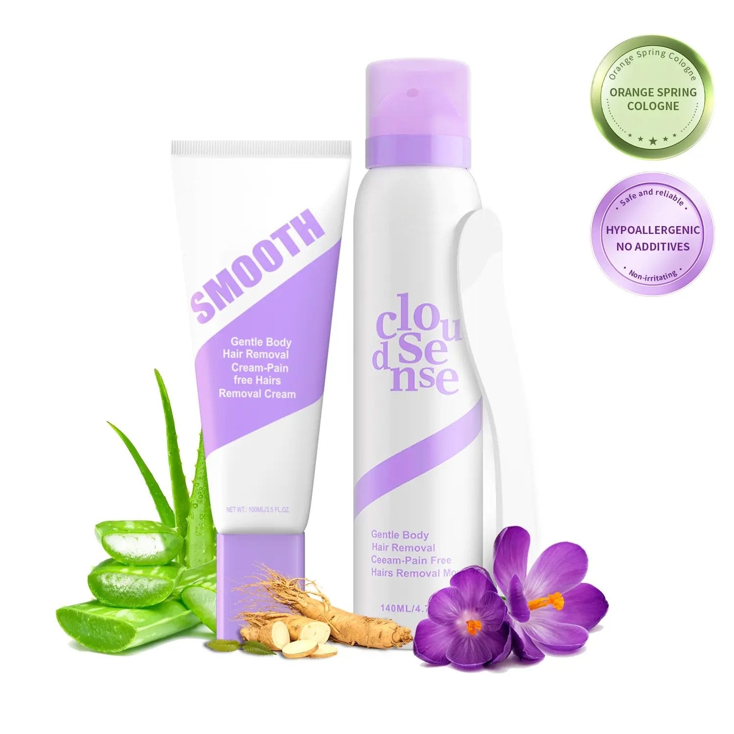 Gentle & Painless Hair Removal Cream Duo for Sensitive Skin – Lazzda