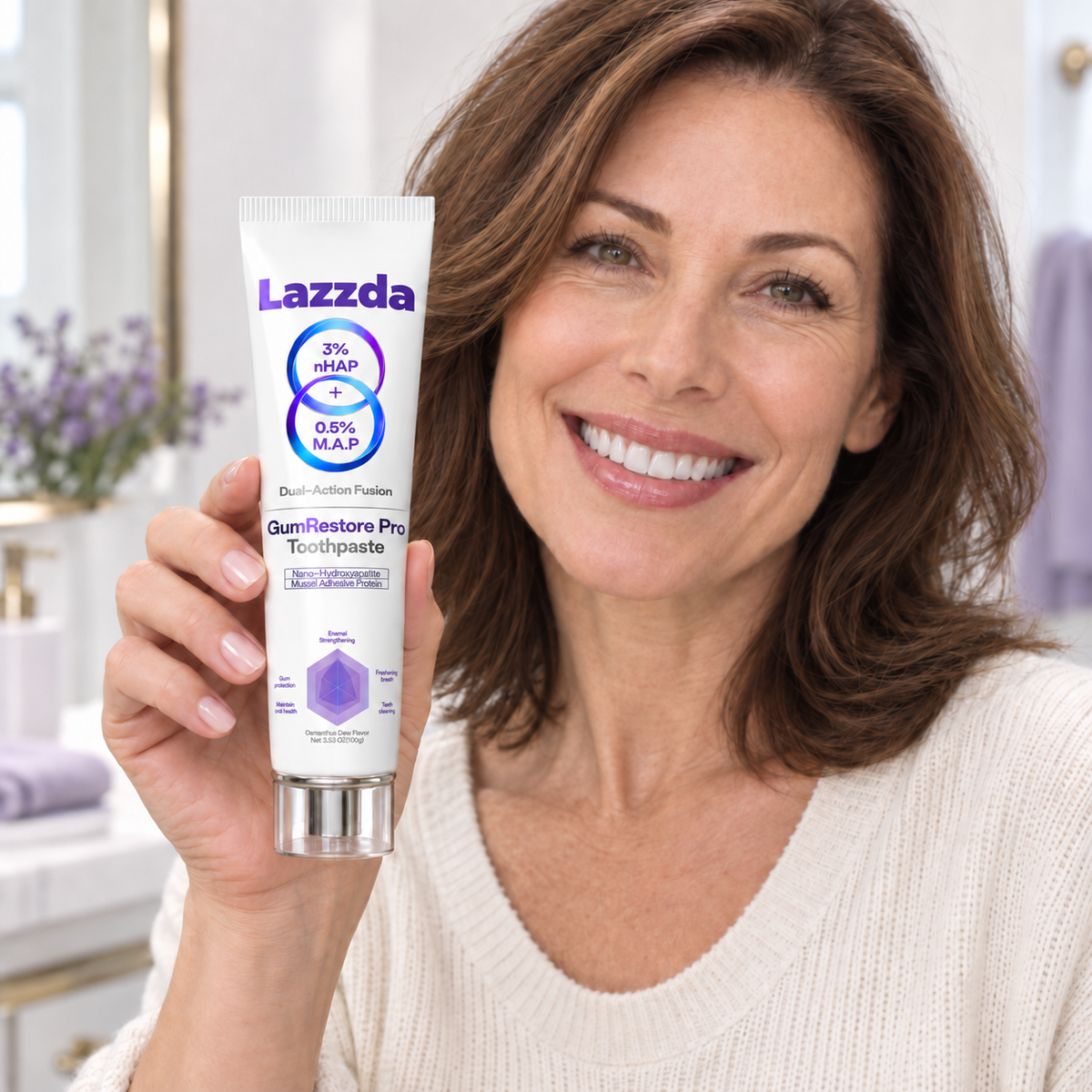 Lazzda Mussel Adhesive Protein Toothpaste | Nano-Hydroxyapatite