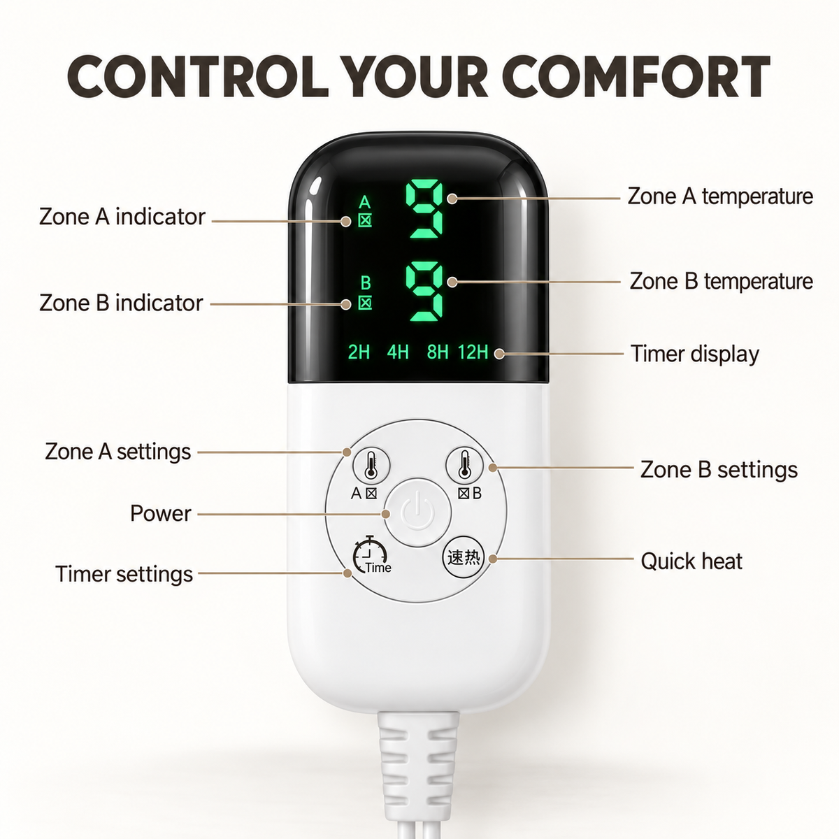 Lazzda Heated Cushion