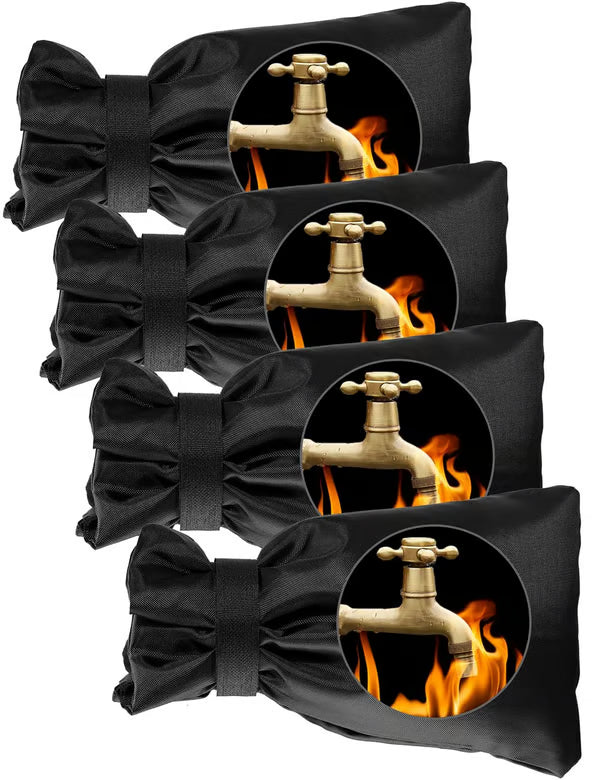 4 Pack Outdoor Faucet Covers for Winter Freeze Protection