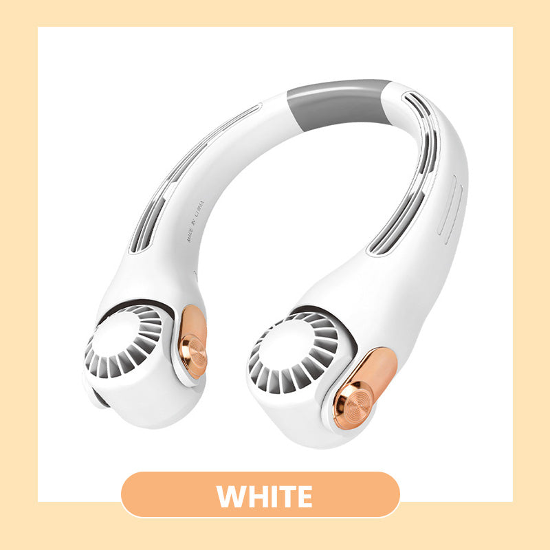 ❄️ Portable Neck Fan - 3-Sec Instant Cooling, 360° Rotating Head, 3-Speed Airflow