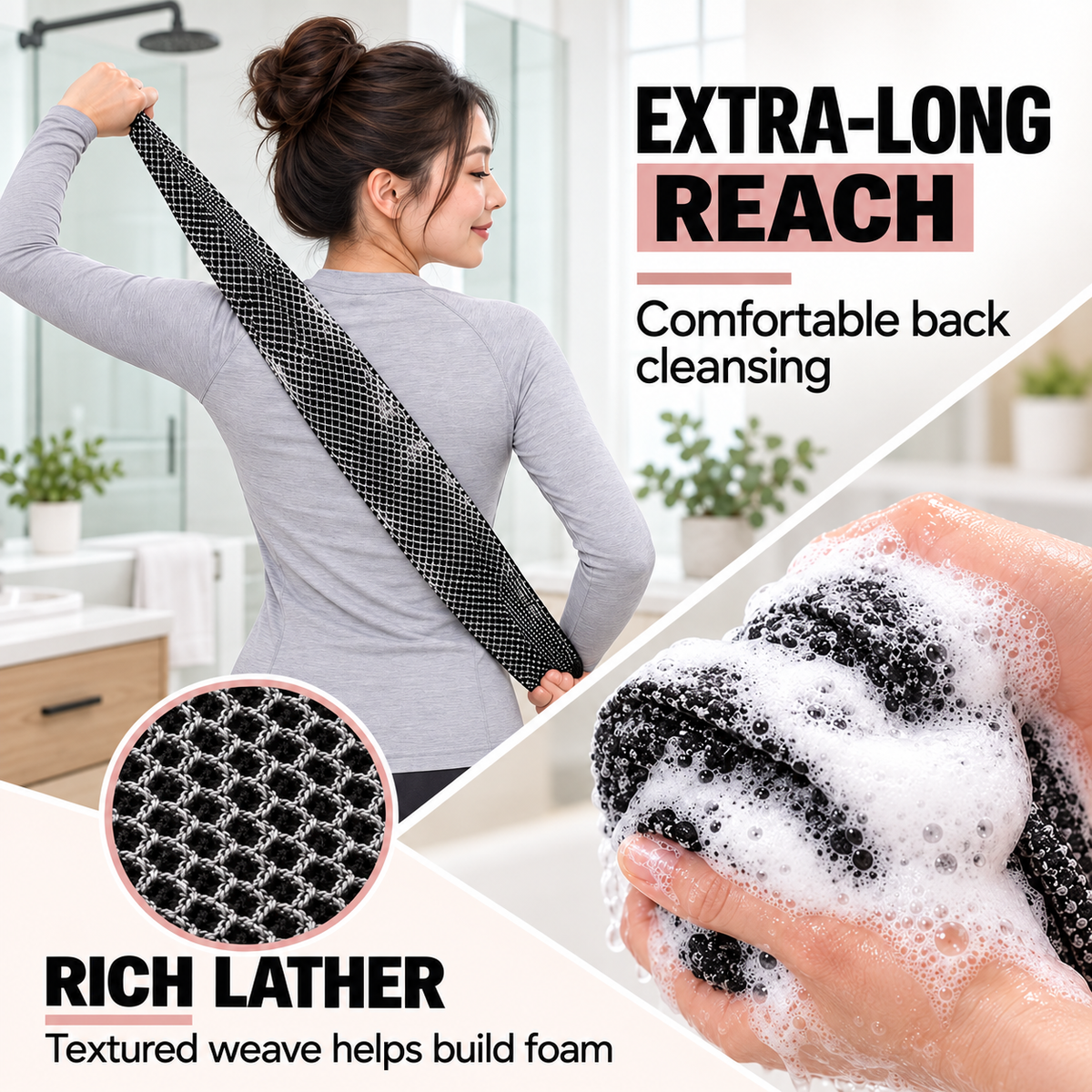 Exfoliating Shower Towels – Soft & Quick-Dry