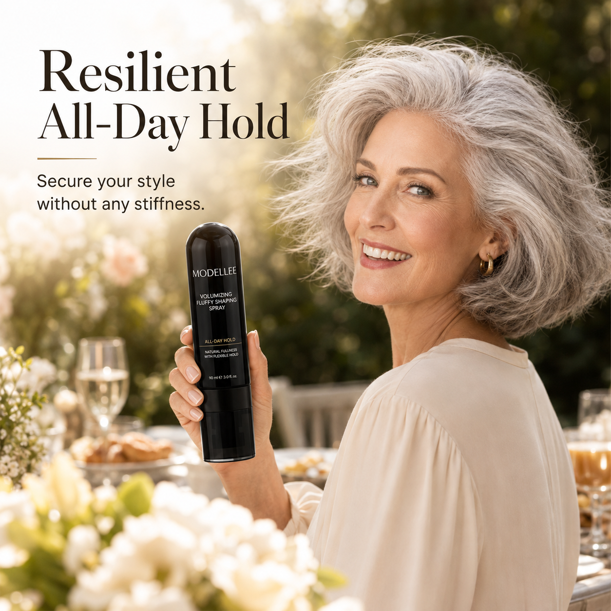 90ml Fluffy Hair Shaping Spray Long Lasting Volumizing Mist with Peach Fragrance