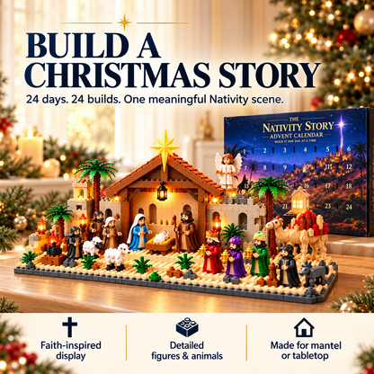 Nativity Advent Calendar – 24-day Buildable Christmas Nativity Set