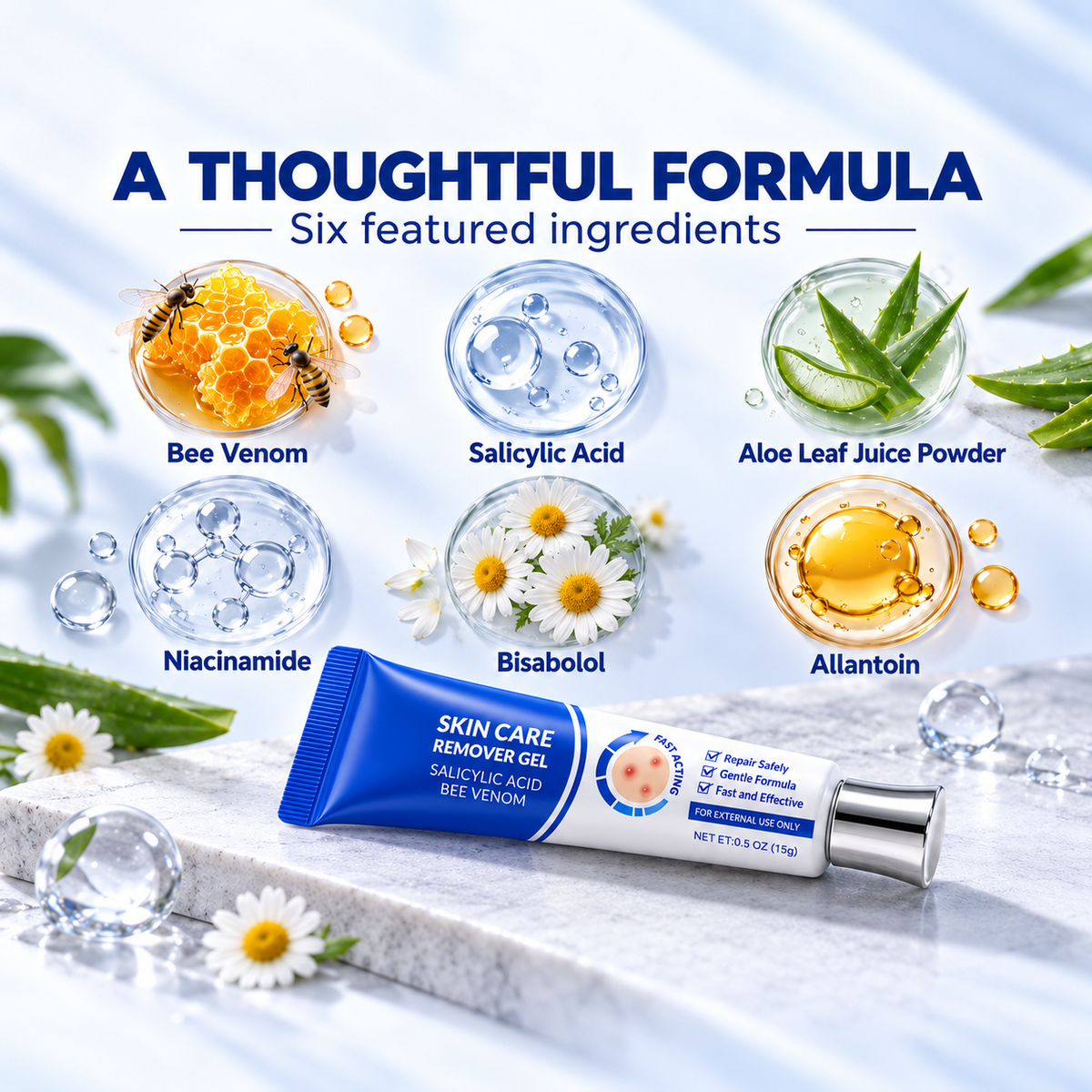 Hydrating Gel Herbal Face and Body Moisturizer in a compact 15g tube