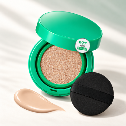 Toning Ampoule Cushion - 2-in-1 Korean Skincare & Makeup with EGF, Niacinamide & Hyaluron - 10 Shades