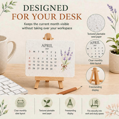 🌱Eco-Friendly Plantable "Timeless" Seed Calendar 2027 ✨ Plan•Plant•Grow•Enjoy