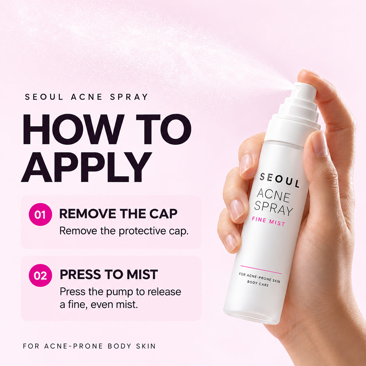 Acne Care Body Spray for targeted care of acne-prone body skin