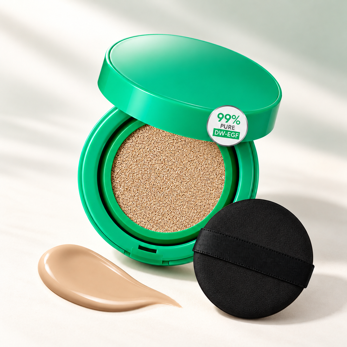 Toning Ampoule Cushion - 2-in-1 Korean Skincare & Makeup with EGF, Niacinamide & Hyaluron - 10 Shades