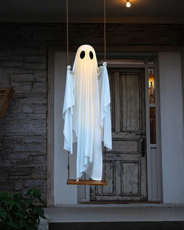 🎃Hanging Swing Ghost Halloween Decor with String Lights👻