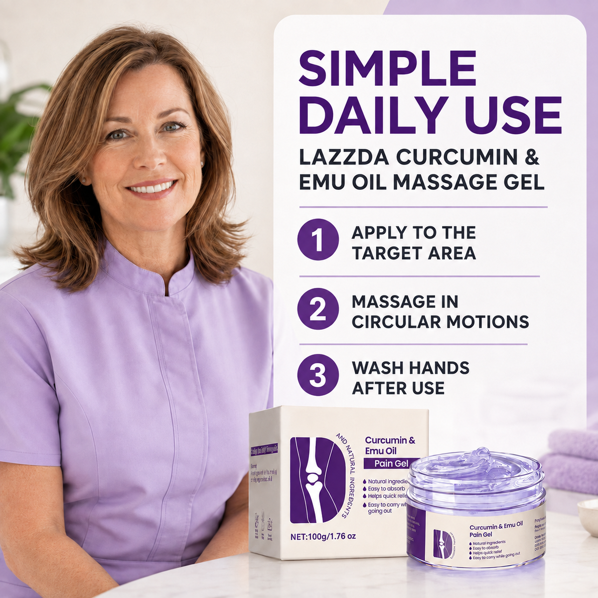 Curcumin & Emu Oil Pain Gel – 🏥Backed by US Osteopathic Experts