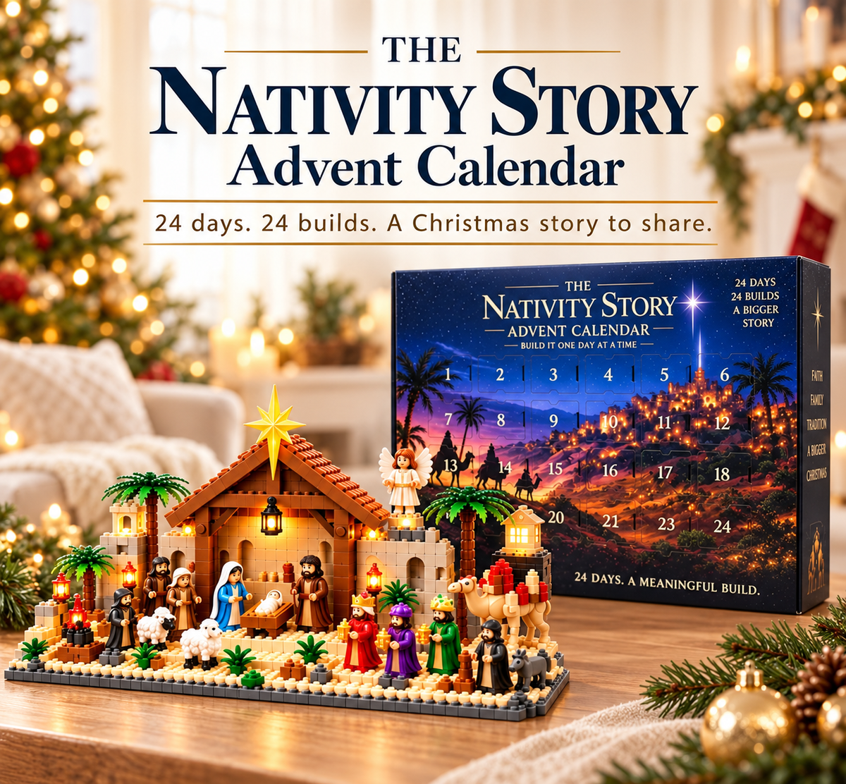 Nativity Advent Calendar – 24-day Buildable Christmas Nativity Set