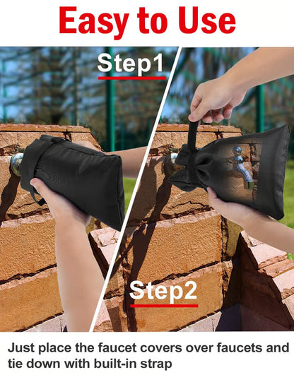 4 Pack Outdoor Faucet Covers for Winter Freeze Protection