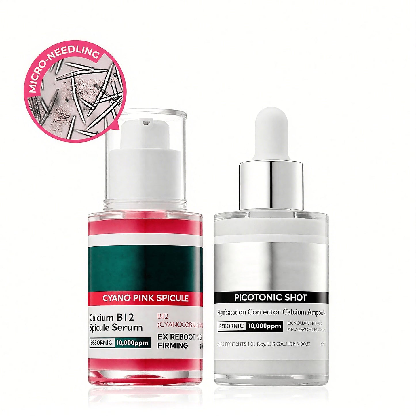 Lumi Pore & Spot Care Duo | Shrinks Pores & Fades Blemish Marks | Cyano Pink Spicule Serum + Picotonic Shot Ampoule