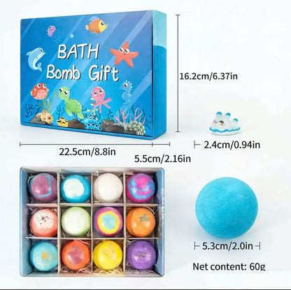 Bath Bombs + Surprise Ocean Toys Inside (Gift Box)