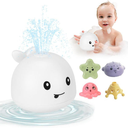 Colorful Octopus Sprinkler Bath Toy – Auto-Sensing Fountain & Lights