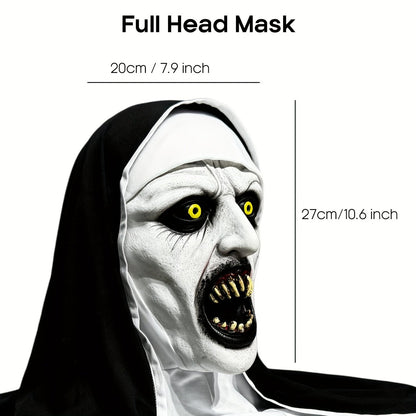 ✨Horror Latex Nun Mask😈