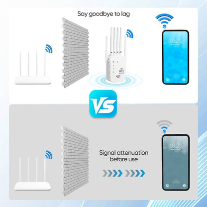 WiFi Extender 2026 6-Antenna Strong Signal