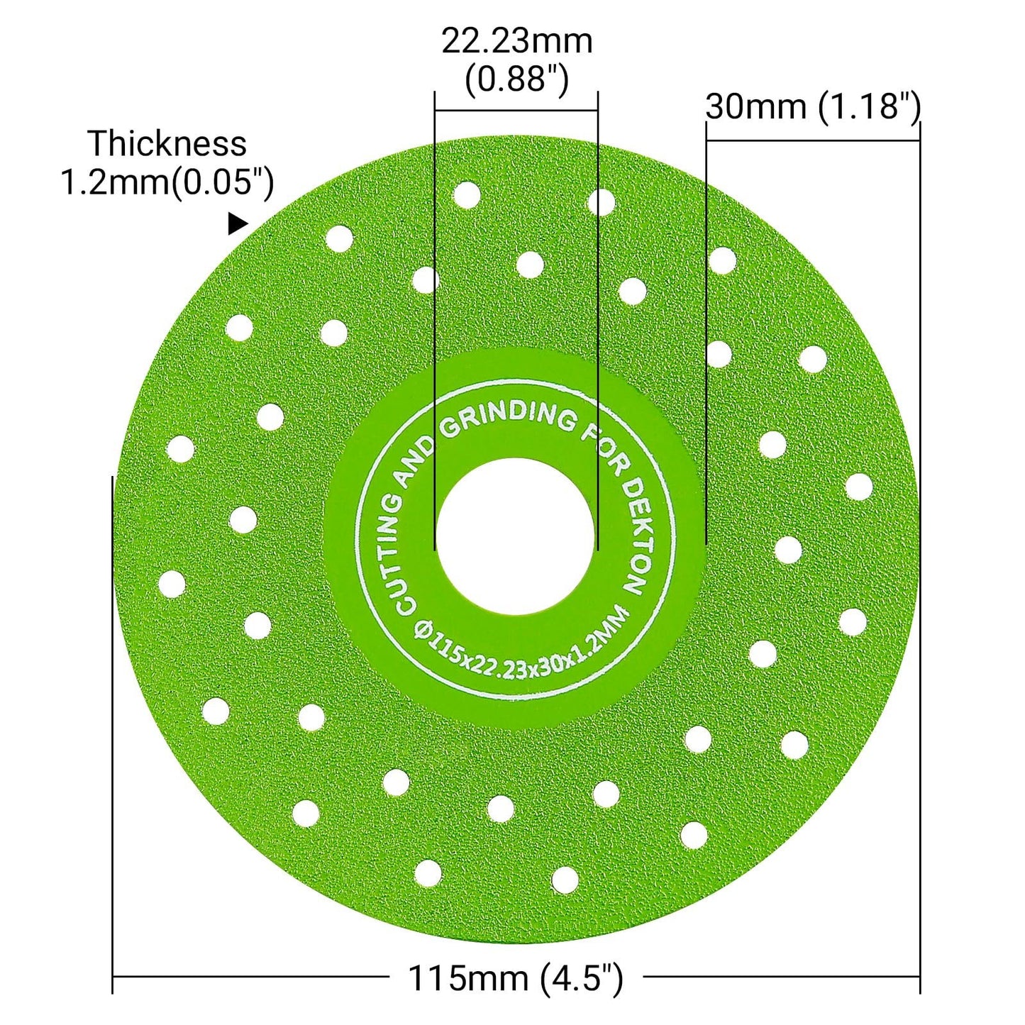 3PCS 115MM Ultra-Thin Vacuum Brazed Diamond Grinding Discs