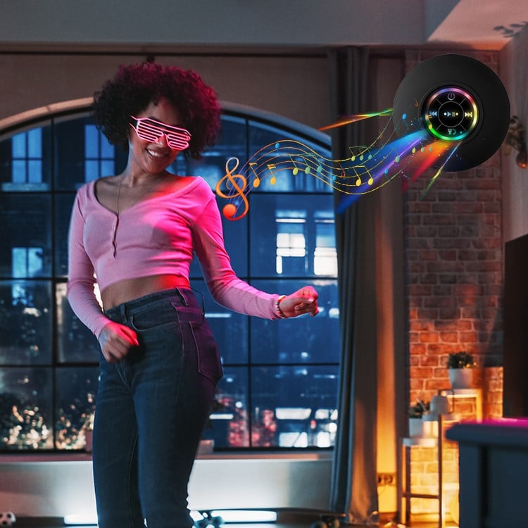 Mini enceinte Bluetooth étanche avec lumière LED🔊