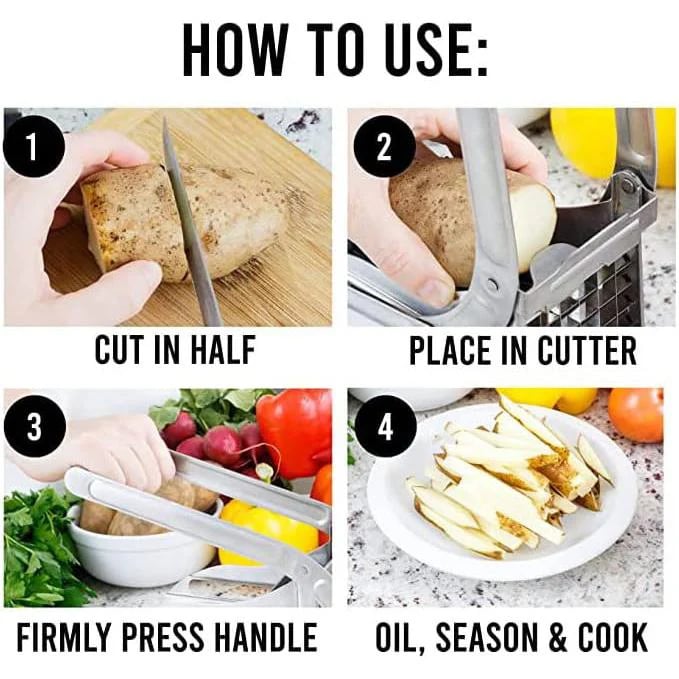 💥Stainless Steel French Fry Cutter