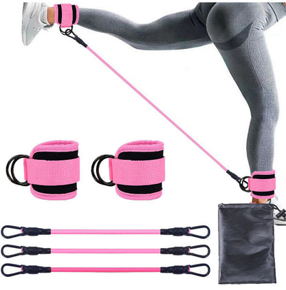 Ankle Fitness Belt(3pcs:10, 20, 30LB Each with One Pair of Ankle Strap)