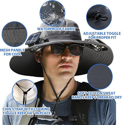 2026 New Ultralight Solar Fan Sun Hat – Lighter Than a Baseball!
