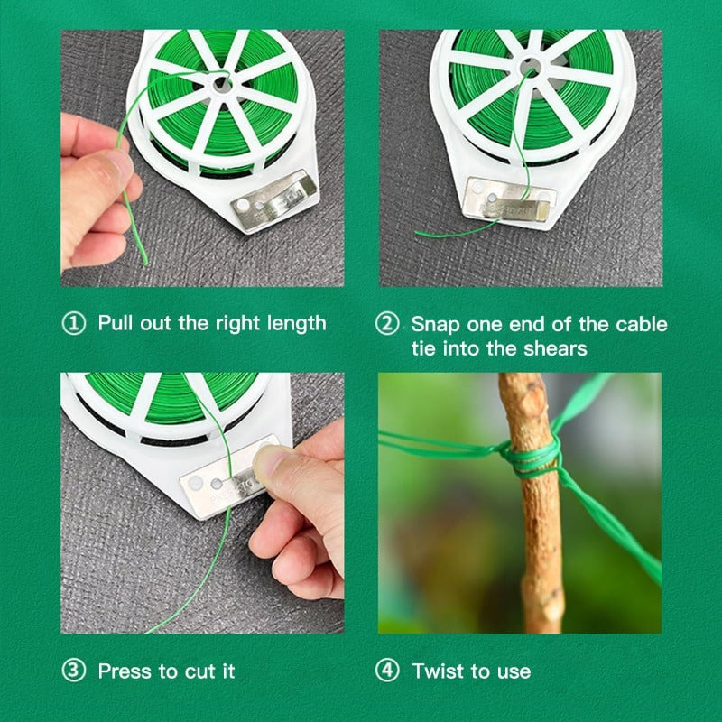 Garden Twist Tie Roll – Durable PE-Coated Plant