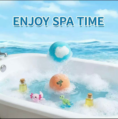 Bath Bombs + Surprise Ocean Toys Inside (Gift Box)