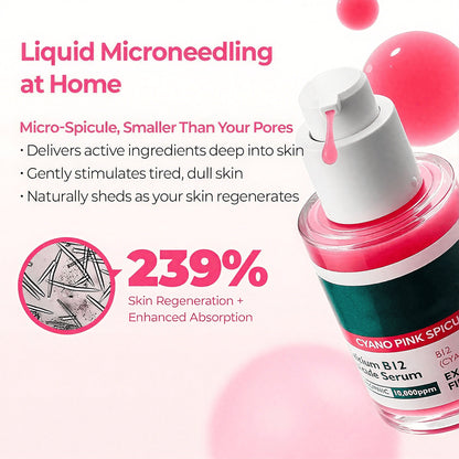 Lumi Pore & Spot Care Duo | Shrinks Pores & Fades Blemish Marks | Cyano Pink Spicule Serum + Picotonic Shot Ampoule