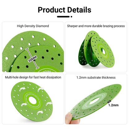 3PCS 115MM Ultra-Thin Vacuum Brazed Diamond Grinding Discs