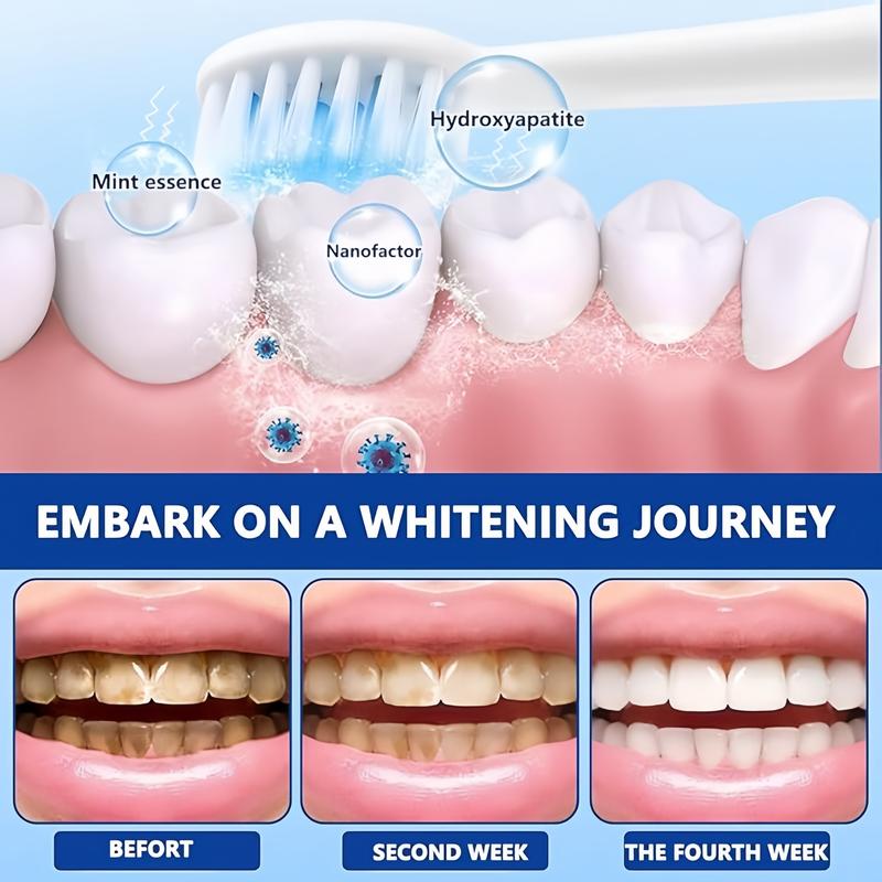 Hydroxyapatite Toothpaste 7.5% for Enamel Teeth Whitening Refreshing Flavor Fluorid