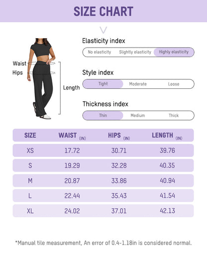 High-Waisted Elastic Wide-Leg Lounge Yoga Pants