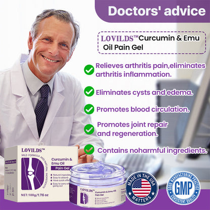 Curcumin & Emu Oil Pain Gel – 🏥Backed by US Osteopathic Experts